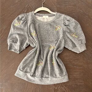 T.La Gray Fitted Puff Sleeve Sweatshirt